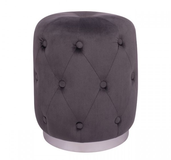 ΣΚΑΜΠΟ TORRIE HM8405.01 ΓΚΡΙ ΒΕΛΟΥΔΟ ΜΕ ΑΣΗΜΙ ΒΑΣΗ Φ37x46Υ εκ.