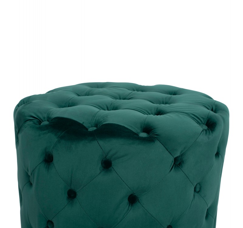 ΣΚΑΜΠΟ KASSIE ΚΥΠΑΡΙΣΣΙ ΒΕΛΟΥΔΟ ΤΥΠΟΥ CHESTERFIELD HM8406.03 Φ60x43Υ εκ.