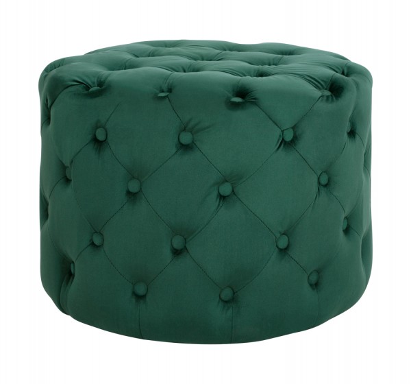 ΣΚΑΜΠΟ KASSIE ΚΥΠΑΡΙΣΣΙ ΒΕΛΟΥΔΟ ΤΥΠΟΥ CHESTERFIELD HM8406.03 Φ60x43Υ εκ.