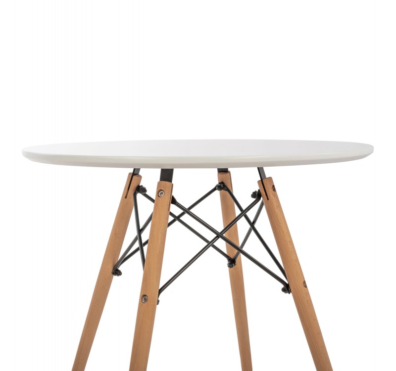 ΤΡΑΠΕΖΙ MINIMAL KID HM8451.01 ΣΤΡΟΓΓYΛΟ Φ60X51Υ ΛΕΥΚΟ