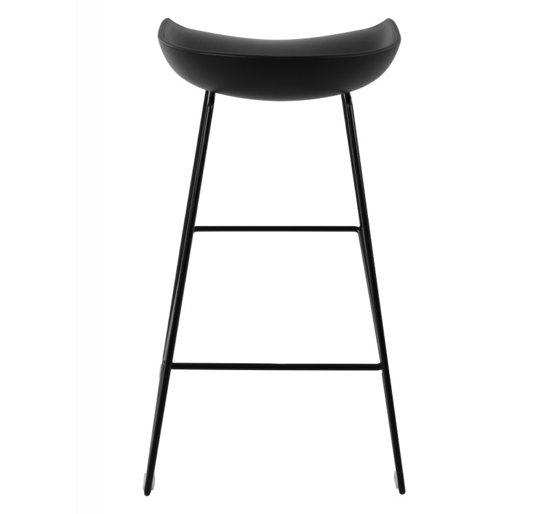 ΣΚΑΜΠΟ ΜΕΤΑΛΛΙΚΟ NAILA HM8450.02 ΜΕ ΚΑΘΙΣΜΑ PP ΜΑΥΡΟ 47x47x83 εκ.