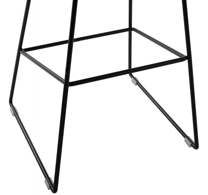 ΣΚΑΜΠΟ ΜΕΤΑΛΛΙΚΟ NAILA HM8450.02 ΜΕ ΚΑΘΙΣΜΑ PP ΜΑΥΡΟ 47x47x83 εκ.