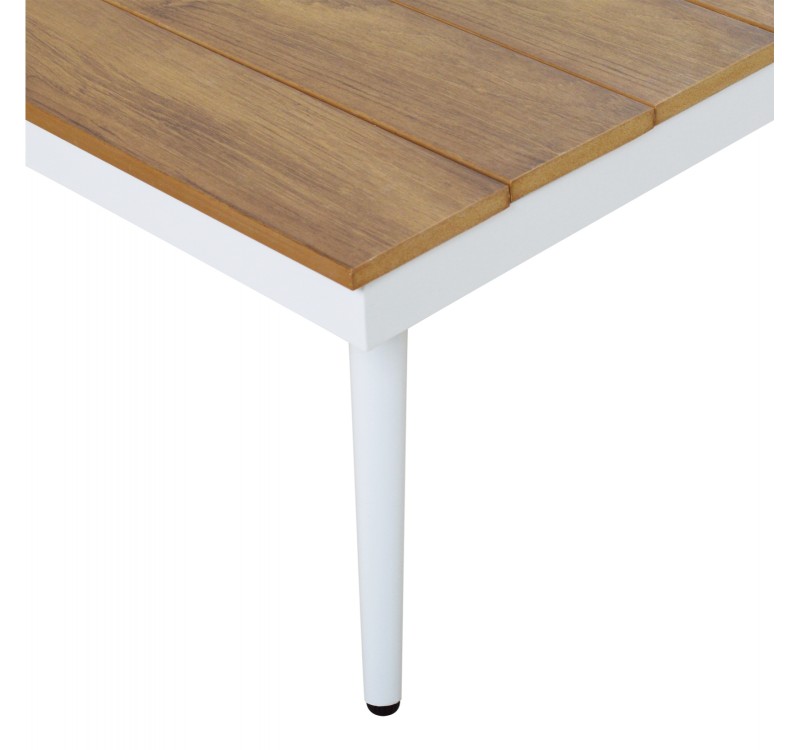 ΚΑΝΑΠΕΣ ΓΩΝΙΑ SABINE ΑΛΟΥΜΙΝΙΟΥ ΜΕ ΤΡΑΠΕΖΙ ΕΞ.ΧΩΡΟΥ ΛΕΥΚΟ HM5126.11