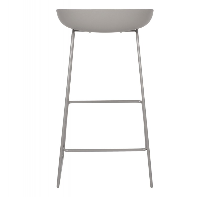 ΣΚΑΜΠΟ ΜΕΤΑΛΛΙΚΟ NAILA HM8450.10 ΜΕ ΚΑΘΙΣΜΑ PP ΓΚΡΙ 47x47x83 εκ.