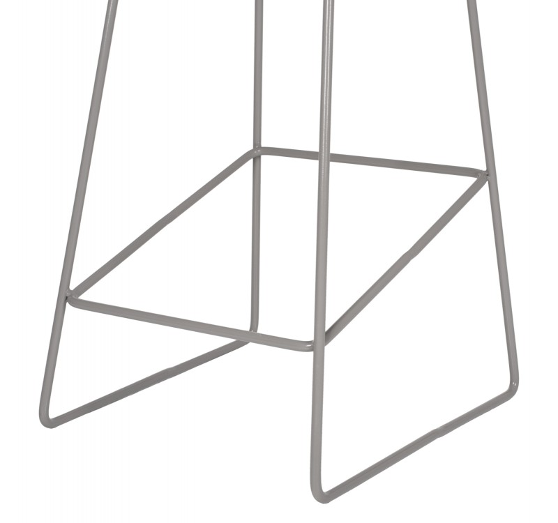 ΣΚΑΜΠΟ ΜΕΤΑΛΛΙΚΟ NAILA HM8450.10 ΜΕ ΚΑΘΙΣΜΑ PP ΓΚΡΙ 47x47x83 εκ.