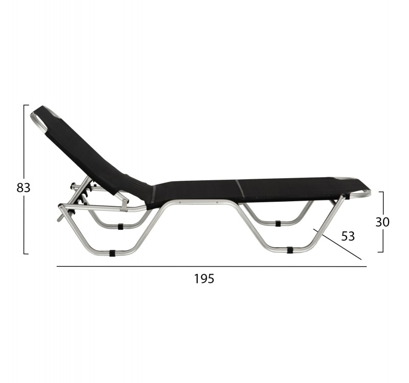 ΞΑΠΛΩΣΤΡΑ ΕΠΑΓΓΕΛΜΑΤΙΚΗ ΑΛΟΥΜΙΝΙΟΥ WALDO HM5071.90 ΜΑΥΡΗ 195x53-60x30Yεκ.