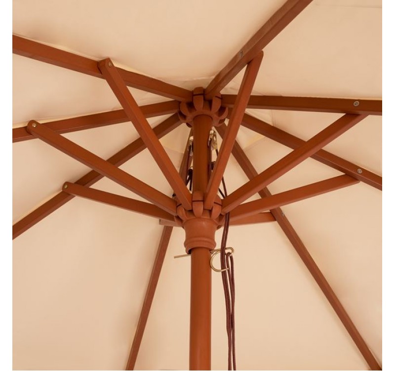 ΟΜΠΡΕΛΑ ΕΠΑΓΓΕΛΜΑΤΙΚΗ WALLER Φ2.30X2,50Y ΜΕ ΞΥΛΙΝΟ ΣΚΕΛΕΤΟ HM6021 ΜΠΕΖ