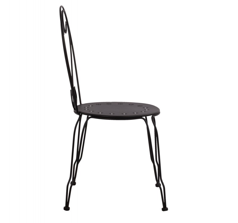 ΚΑΡΕΚΛΑ ΜΕΤΑΛΛΙΚΗ AMORE ΜΑΥΡΗ 42x48x90 εκ. HM5007.11