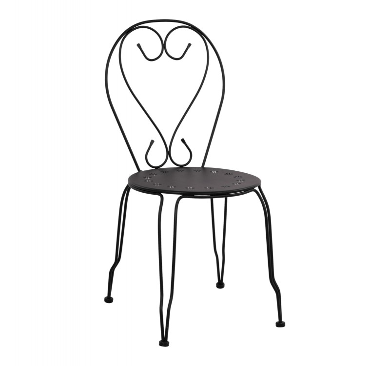 ΚΑΡΕΚΛΑ ΜΕΤΑΛΛΙΚΗ AMORE ΜΑΥΡΗ 42x48x90 εκ. HM5007.11