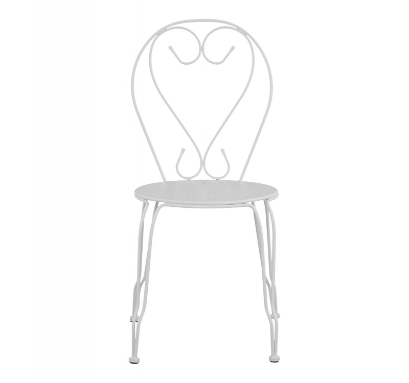 ΚΑΡΕΚΛΑ ΜΕΤΑΛΛΙΚΗ AMORE ΛΕΥΚΗ 42x48x90 εκ. HM5007.12