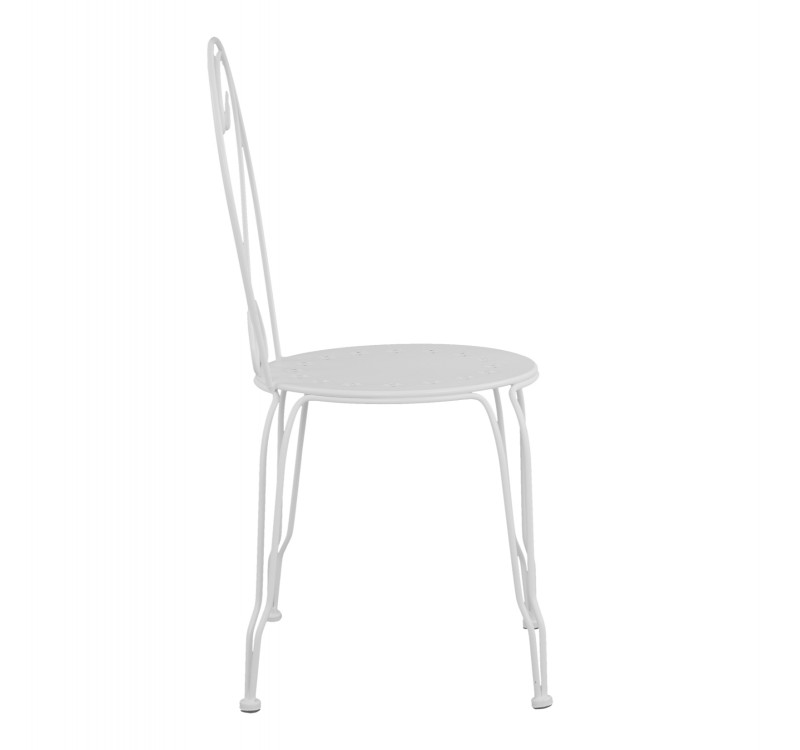 ΚΑΡΕΚΛΑ ΜΕΤΑΛΛΙΚΗ AMORE ΛΕΥΚΗ 42x48x90 εκ. HM5007.12