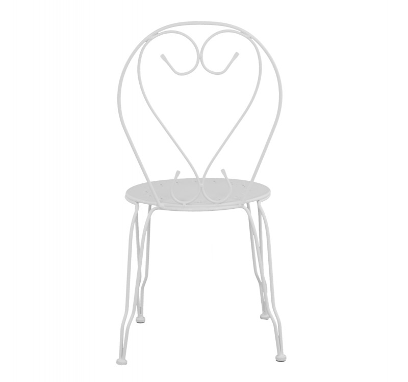 ΚΑΡΕΚΛΑ ΜΕΤΑΛΛΙΚΗ AMORE ΛΕΥΚΗ 42x48x90 εκ. HM5007.12