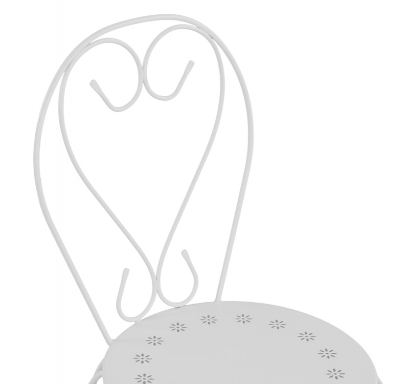 ΚΑΡΕΚΛΑ ΜΕΤΑΛΛΙΚΗ AMORE ΛΕΥΚΗ 42x48x90 εκ. HM5007.12