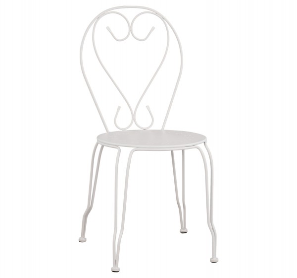 ΚΑΡΕΚΛΑ ΜΕΤΑΛΛΙΚΗ AMORE ΛΕΥΚΗ 42x48x90 εκ. HM5007.12