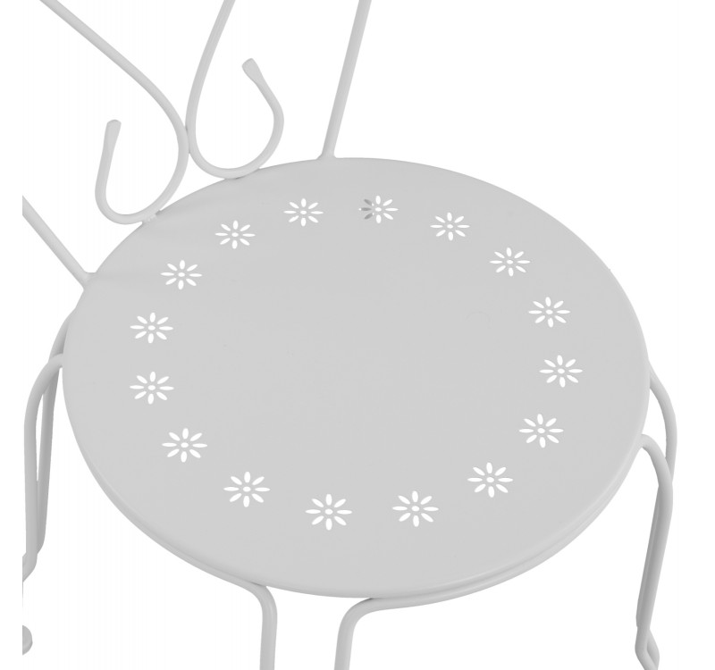 ΚΑΡΕΚΛΑ ΜΕΤΑΛΛΙΚΗ AMORE ΛΕΥΚΗ 42x48x90 εκ. HM5007.12