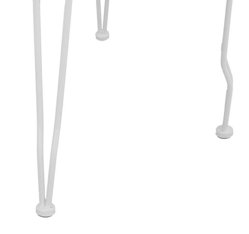 ΚΑΡΕΚΛΑ ΜΕΤΑΛΛΙΚΗ AMORE ΛΕΥΚΗ 42x48x90 εκ. HM5007.12