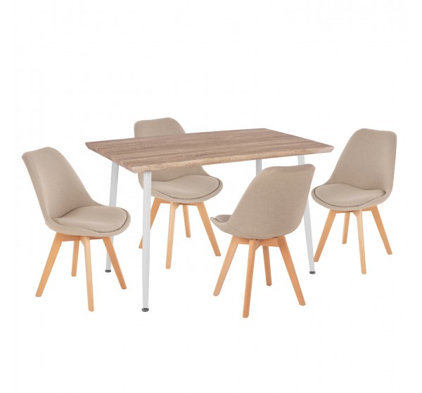 ΣΕΤ ΤΡΑΠΕΖΑΡΙΑΣ 5ΤΜΧ PALOMA HM10382 MDF TOP ΣΕ SONAMA--ΜΠΕΖ ΚΑΡΕΚΛΕΣ