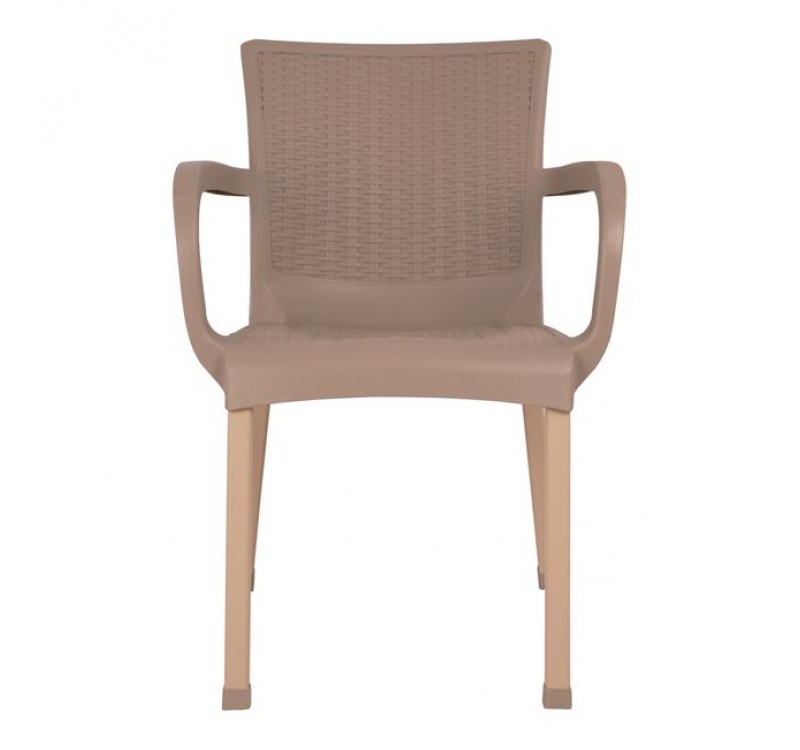 ΠΟΛΥΘΡΟΝΑ ΠΟΛΥΠΡΟΠΥΛΕΝΙΟΥ RATTAN ΠΟΔΙ ALU HM5591.02 ΚΑΠΟΥΤΣΙΝΟ 60x60x82 cm