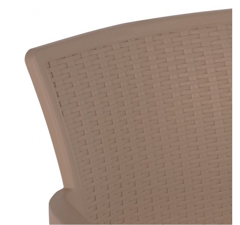 ΠΟΛΥΘΡΟΝΑ ΠΟΛΥΠΡΟΠΥΛΕΝΙΟΥ RATTAN ΠΟΔΙ ALU HM5591.02 ΚΑΠΟΥΤΣΙΝΟ 60x60x82 cm