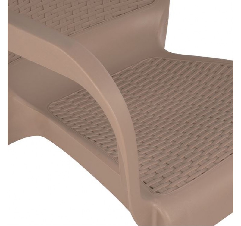 ΠΟΛΥΘΡΟΝΑ ΠΟΛΥΠΡΟΠΥΛΕΝΙΟΥ RATTAN ΠΟΔΙ ALU HM5591.02 ΚΑΠΟΥΤΣΙΝΟ 60x60x82 cm