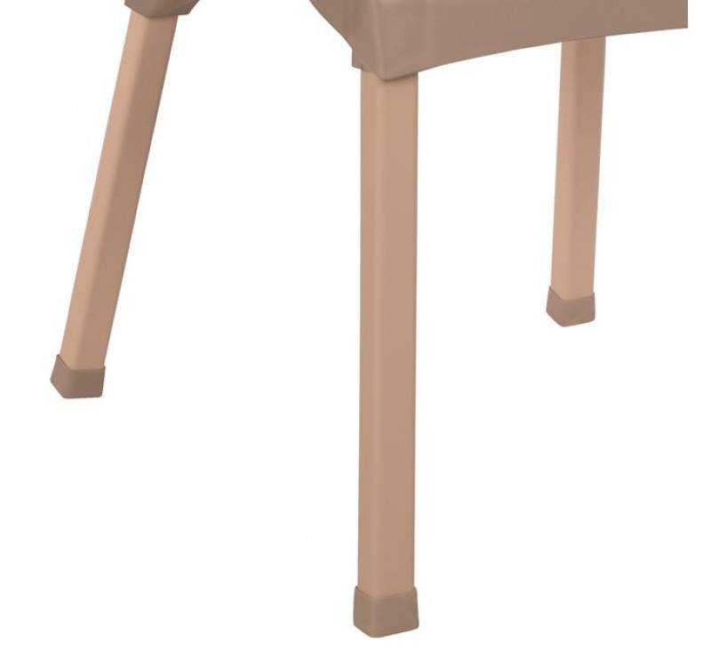 ΠΟΛΥΘΡΟΝΑ ΠΟΛΥΠΡΟΠΥΛΕΝΙΟΥ RATTAN ΠΟΔΙ ALU HM5591.02 ΚΑΠΟΥΤΣΙΝΟ 60x60x82 cm