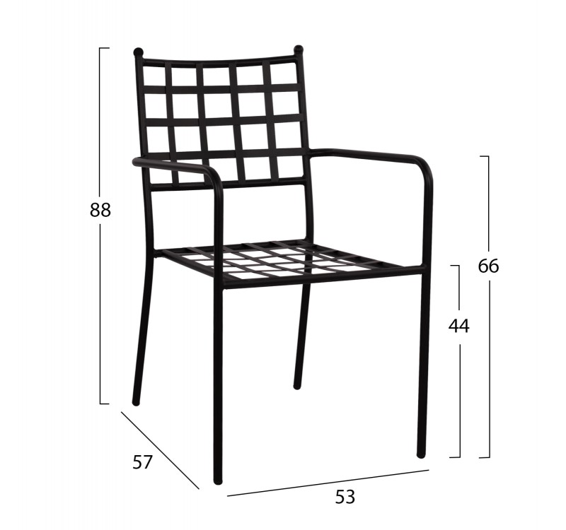 ΜΕΤΑΛΛΙΚΗ ΠΟΛΥΘΡΟΝΑ REAGAN HM5508 ΣΕ ΜΑΥΡΗ ΑΠΟΧΡΩΣΗ 46x58x88 cm