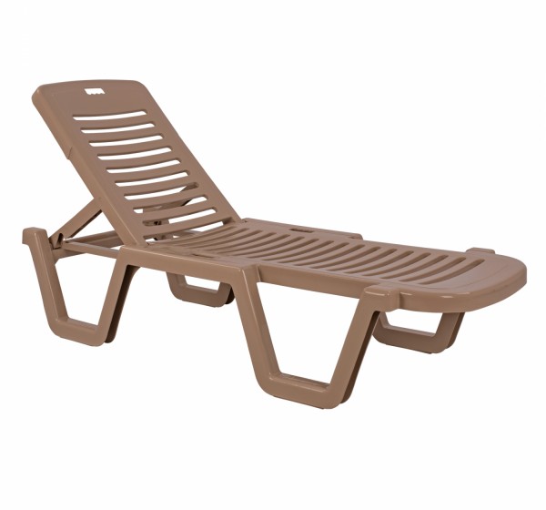 ΞΑΠΛΩΣΤΡΑ ΠΑΡΑΛΙΑΣ ΠΛΑΣΤΙΚΗ ΑΝΑΚΛΙΝΟΜΕΝΗ RELAX ΚΑΠΟΥΤΣΙΝΟ 190Χ70Χ36Υεκ. 303002061-04