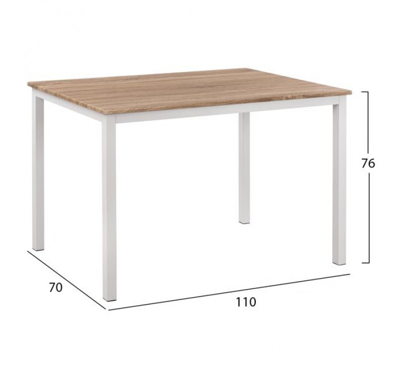 ΣΕΤ 5ΤΜΧ ΤΡΑΠΕΖΙ 110X70Χ76 SONAMA & ΚΑΡΕΚΛΕΣ VEGAS ΛΕΥΚΟ ΚΑΘΙΣΜΑ HM11015