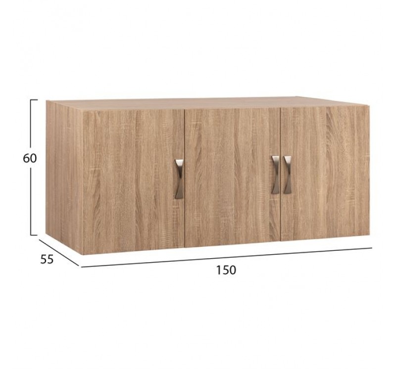 ΠΑΤΑΡΙ 3ΦΥΛΛΗΣ ΝΤΟΥΛΑΠΑΣ CARLY HM385.02 ΣΕ ΧΡΩΜΑ SONAMA 150X55Χ60Υεκ.