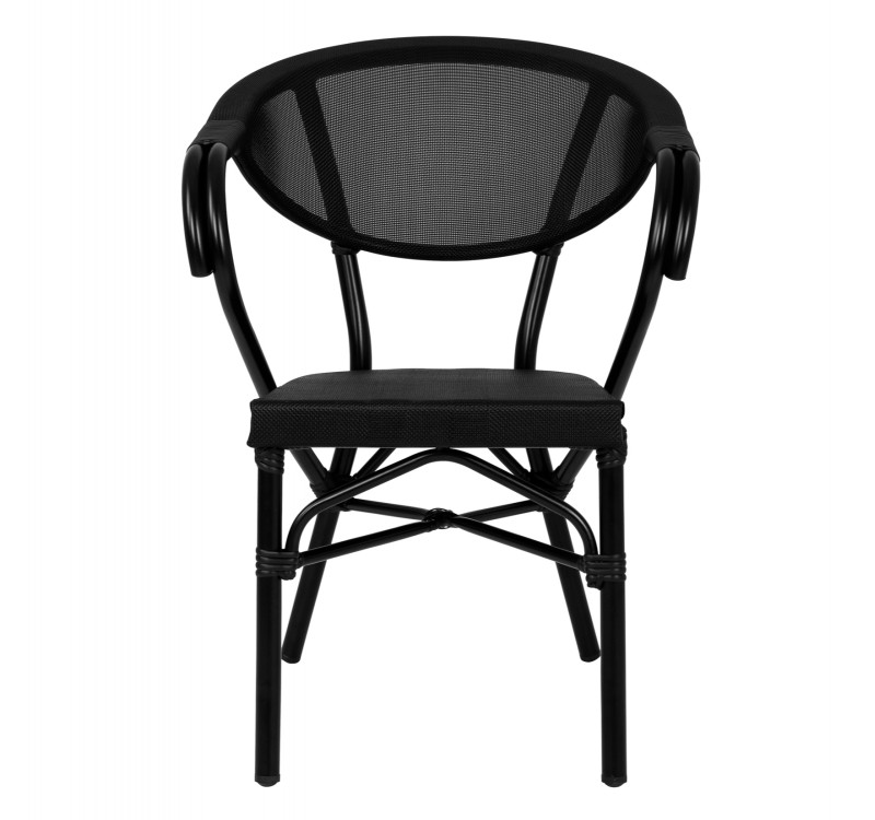 ΠΟΛΥΘΡΟΝΑ ΑΛΟΥΜΙΝΙΟΥ CLAY BAMBOO LOOK ΜΑΥΡΗ ΜΕ TEXTLINE HM5025.02 59x60x82 cm