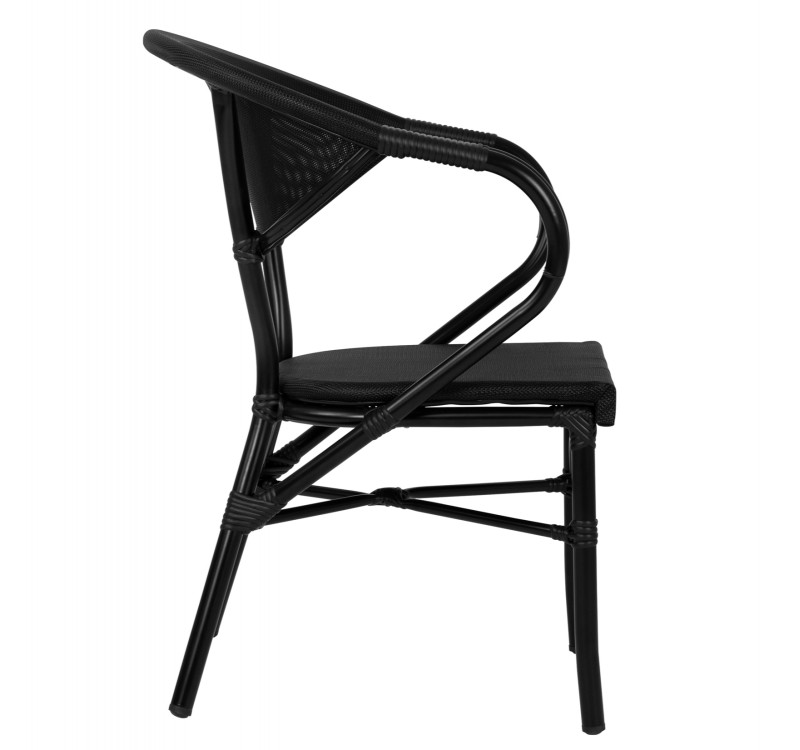 ΠΟΛΥΘΡΟΝΑ ΑΛΟΥΜΙΝΙΟΥ CLAY BAMBOO LOOK ΜΑΥΡΗ ΜΕ TEXTLINE HM5025.02 59x60x82 cm