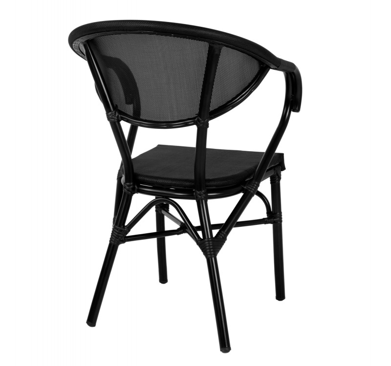 ΠΟΛΥΘΡΟΝΑ ΑΛΟΥΜΙΝΙΟΥ CLAY BAMBOO LOOK ΜΑΥΡΗ ΜΕ TEXTLINE HM5025.02 59x60x82 cm