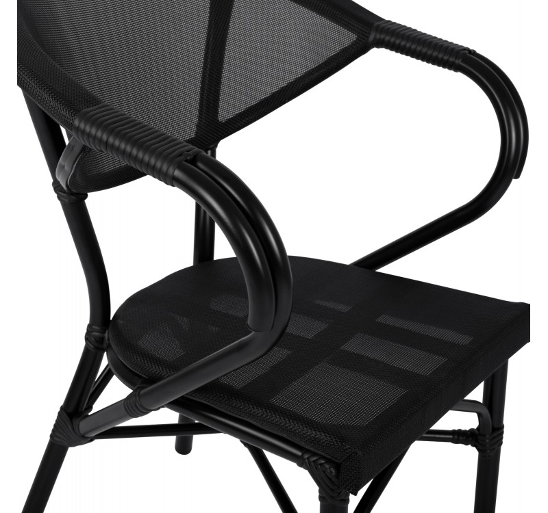 ΠΟΛΥΘΡΟΝΑ ΑΛΟΥΜΙΝΙΟΥ CLAY BAMBOO LOOK ΜΑΥΡΗ ΜΕ TEXTLINE HM5025.02 59x60x82 cm