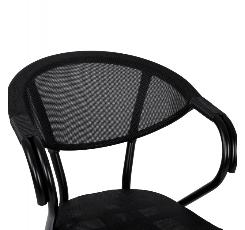 ΠΟΛΥΘΡΟΝΑ ΑΛΟΥΜΙΝΙΟΥ CLAY BAMBOO LOOK ΜΑΥΡΗ ΜΕ TEXTLINE HM5025.02 59x60x82 cm