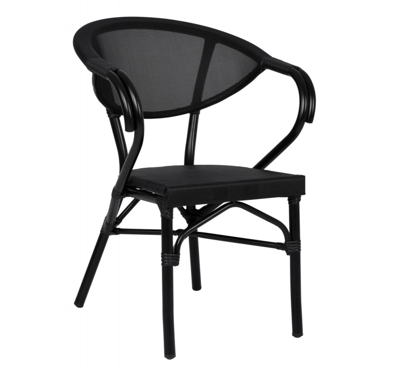 ΠΟΛΥΘΡΟΝΑ ΑΛΟΥΜΙΝΙΟΥ CLAY BAMBOO LOOK ΜΑΥΡΗ ΜΕ TEXTLINE HM5025.02 59x60x82 cm