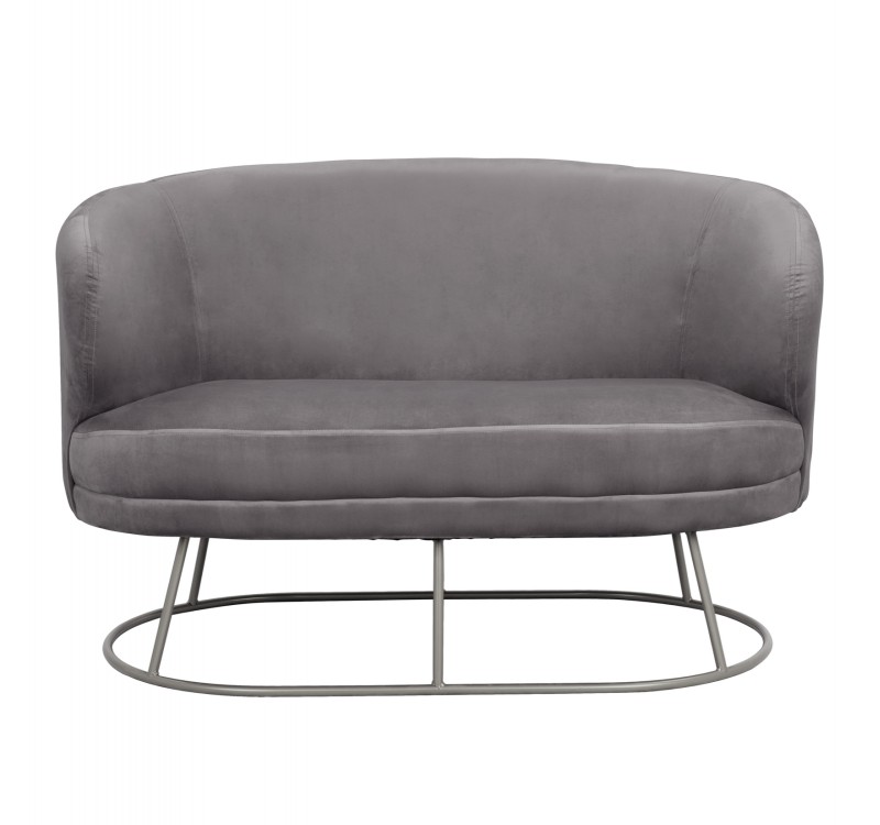 ΚΑΝΑΠΕΣ 2ΘΕΣΙΟΣ ARIEN HM8492.01 ΑΠΟ ΒΕΛΟΥΔΟ ΓΚΡΙ ΜΕ ΑΣΗΜΙ ΒΑΣΗ 125Χ80Χ84Υ εκ.