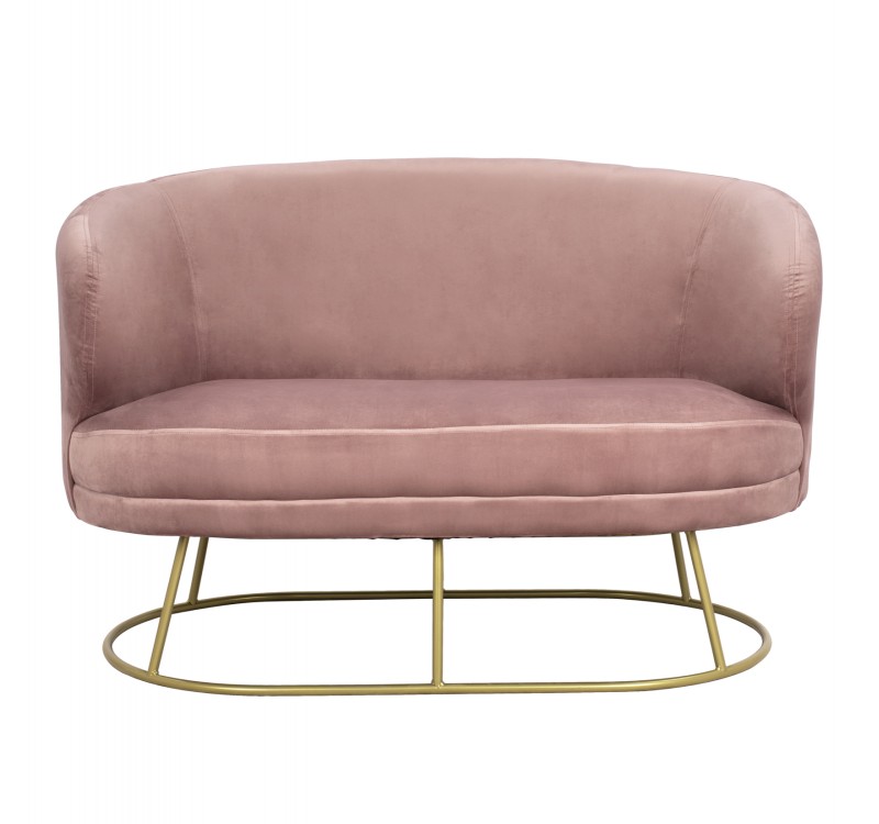 ΚΑΝΑΠΕΣ 2ΘΕΣΙΟΣ ARIEN HM8492.02 ΑΠΟ ΒΕΛΟΥΔΟ ΣΑΠΙΟ ΜΗΛΟ ΜΕ ΧΡΥΣΗ ΒΑΣΗ 125X80X84Y εκ.