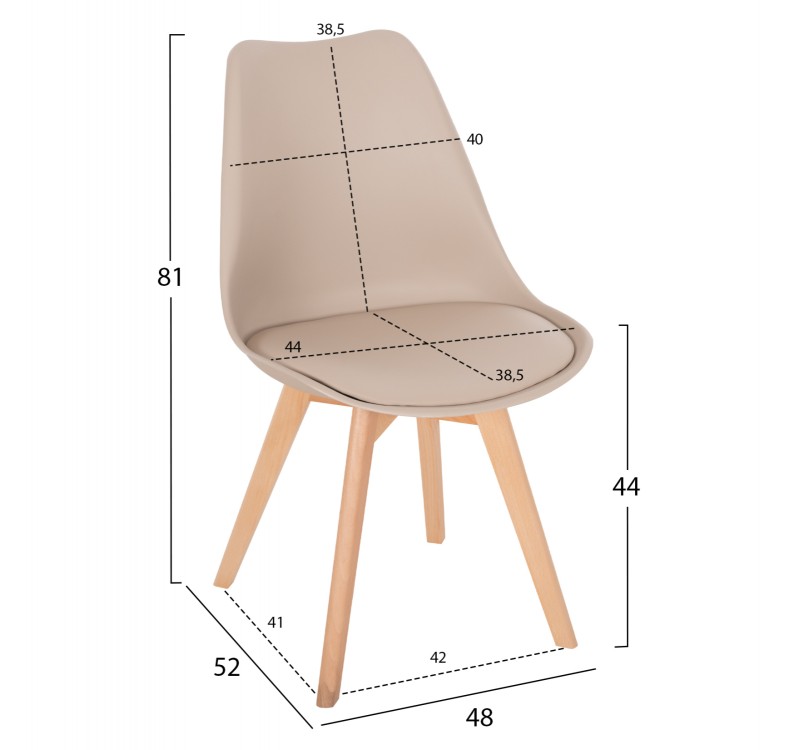 ΚΑΡΕΚΛΑ VEGAS HM0033.25 ΞΥΛΙΝΑ ΠΟΔΙΑ-ΚΑΘΙΣΜΑ ΠΟΛΥΠΡΟΠ. ΜΕ PU ΚΑΠΟΥΤΣΙΝΟ 48x52x81Υεκ.