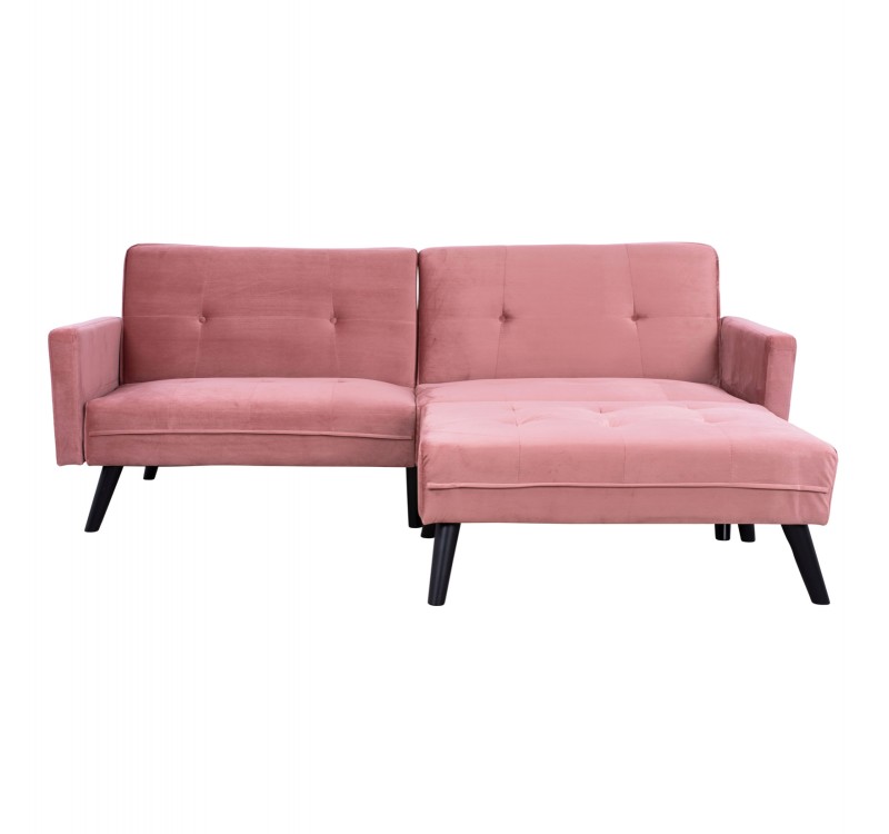 ΚΑΝΑΠΕΣ ΓΩΝΙΑ ΚΡΕΒΑΤΙ LIVIA ΒΕΛΟΥΔΟ ΣΑΠΙΟ ΜΗΛΟ ΜΕ ΥΠΟΠΟΔΙΟ 211X158X83Y εκ.HM3151.02