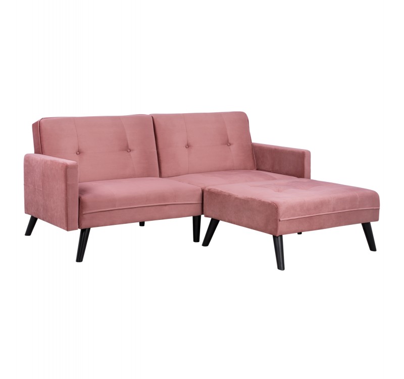 ΚΑΝΑΠΕΣ ΓΩΝΙΑ ΚΡΕΒΑΤΙ LIVIA ΒΕΛΟΥΔΟ ΣΑΠΙΟ ΜΗΛΟ ΜΕ ΥΠΟΠΟΔΙΟ 211X158X83Y εκ.HM3151.02