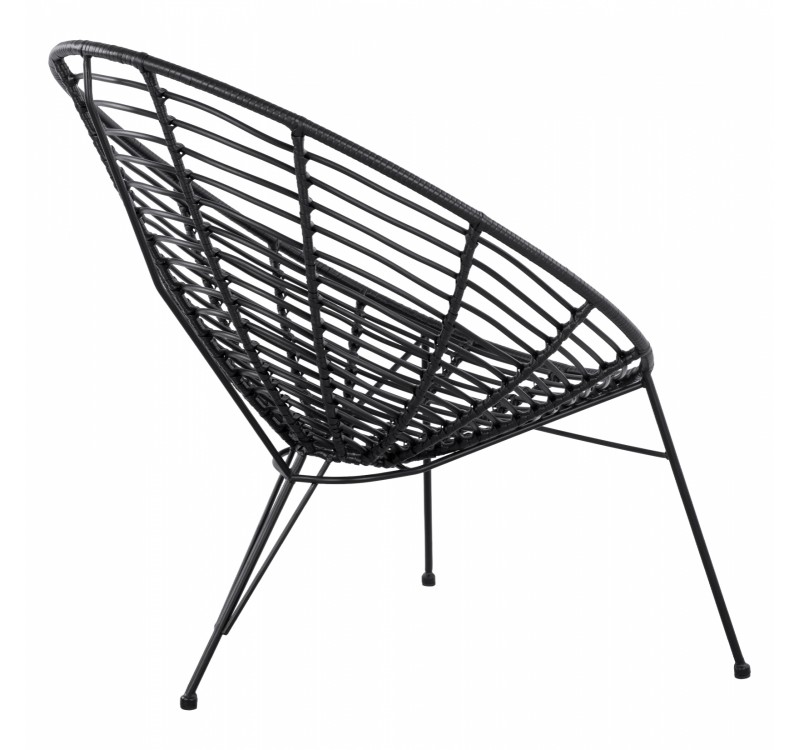 ΠΟΛΥΘΡΟΝΑ ΤΥΠΟΥ ΦΩΛΙΑ ΜΕΤΑΛΛΙΚΗ ALLEGRA HM5458.02 ΜΕ ΜΑΥΡΟ WICKER 73x83x86Υ εκ.