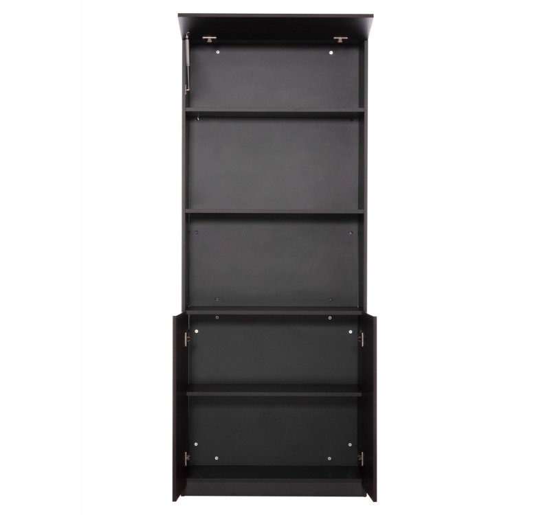 ΒΙΒΛΙΟΘΗΚΗ ΓΡΑΦΕΙΟΥ ΕΠΑΓΓΕΛΜΑΤΙΚΗ ROSEWOOD HM2089 ΜΕΛΑΜΙΝΗ ΓΚΡΙ-WENGE 80Χ40Χ200Υεκ.