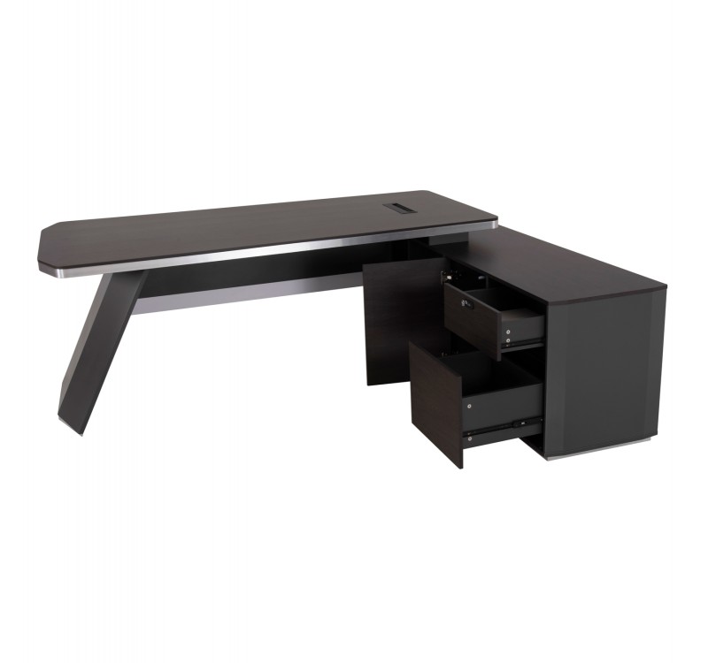 ΓΡΑΦΕΙΟ ΕΠΑΓΓΕΛΜΑΤΙΚΟ ΔΕΞΙΑ ΓΩΝΙΑ ROSEWOOD HM2083R 220X180X76Υ εκ.