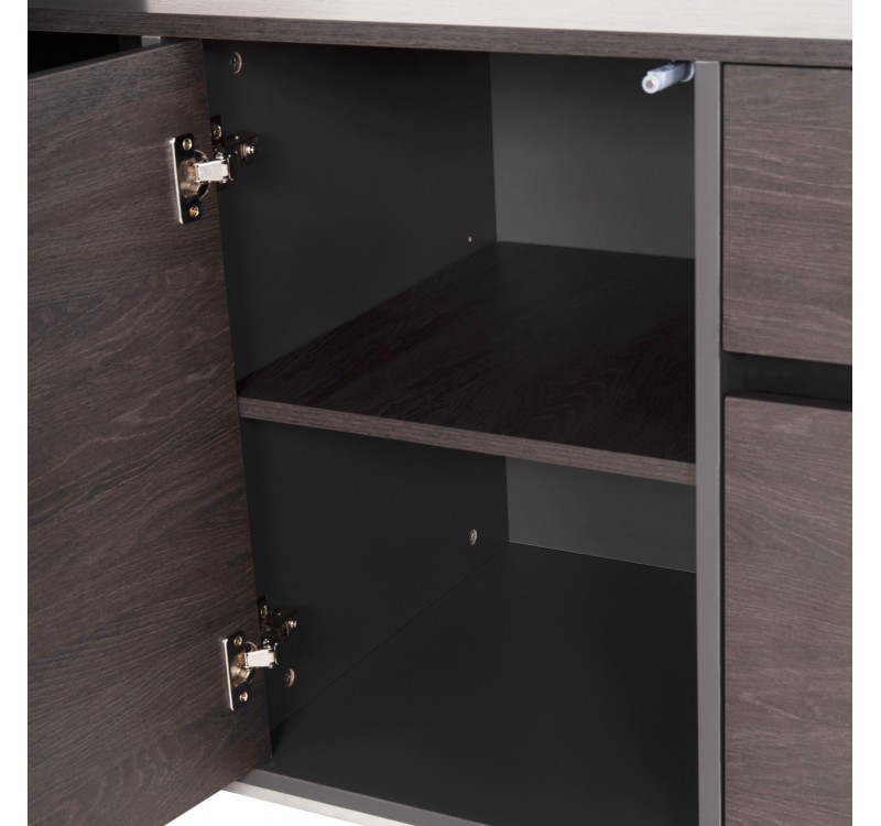 ΓΡΑΦΕΙΟ ΕΠΑΓΓΕΛΜΑΤΙΚΟ ΔΕΞΙΑ ΓΩΝΙΑ ROSEWOOD HM2083R 220X180X76Υ εκ.