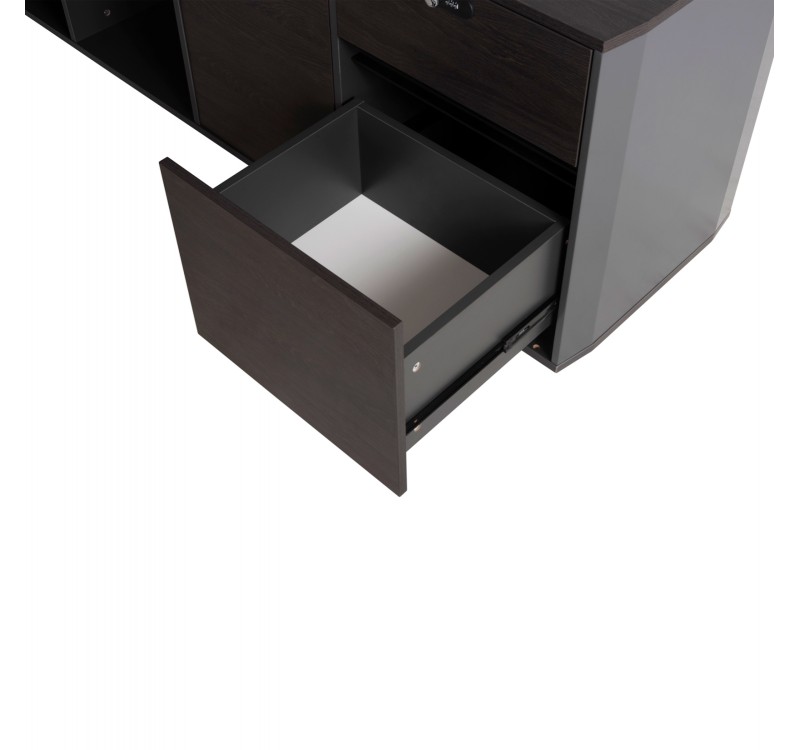 ΓΡΑΦΕΙΟ ΕΠΑΓΓΕΛΜΑΤΙΚΟ ΔΕΞΙΑ ΓΩΝΙΑ ROSEWOOD HM2083R 220X180X76Υ εκ.