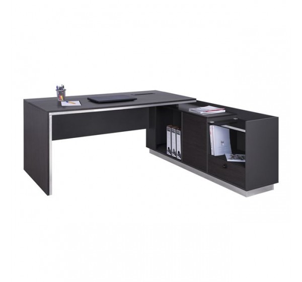 ΓΡΑΦΕΙΟ ΕΠΑΓΓΕΛΜΑΤΙΚΟ ΔΕΞΙΑ ΓΩΝΙΑ ROSEWOOD HM2086R 180X170X76Υ εκ.