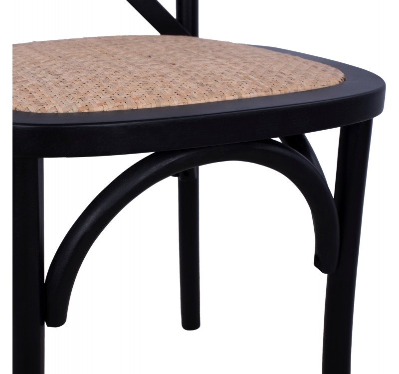 ΚΑΡΕΚΛΑ OWEN ΣΤΟΙΒΑΖΟΜΕΝΗ ΞΥΛΙΝΗ ΟΞΙΑ ΜΑΥΡΟ ΜΑΤ ΜΕ ΧΙΑΣΤΙ ΠΛΑΤΗ HM8575.02 45x55,5x90Yεκ