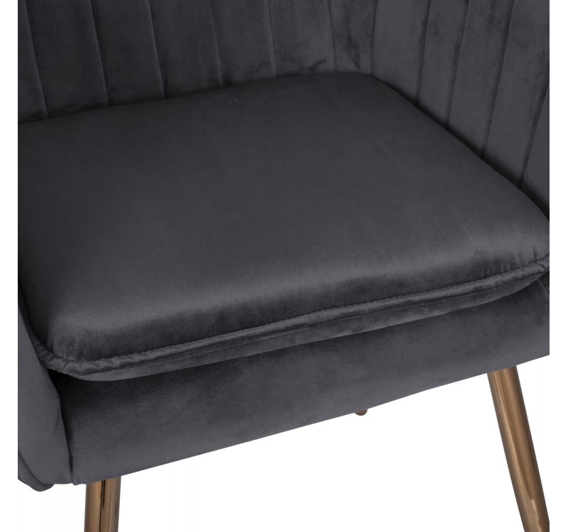 ΠΟΛΥΘΡΟΝΑΚΙ SAWYER ΒΕΛΟΥΔΟ ΓΚΡΙ ΜΕ ΧΡΥΣΑ ΠΟΔΙΑ HM8523.01 55Χ60Χ83Υ εκ.