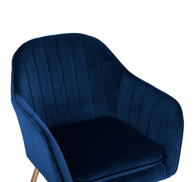 ΠΟΛΥΘΡΟΝΑΚΙ SAWYER ΒΕΛΟΥΔΟ ΜΠΛΕ ΜΕ ΧΡΥΣΑ ΠΟΔΙΑ HM8523.08 55Χ60Χ83Υ εκ.