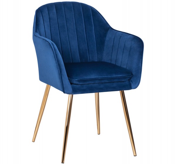 ΠΟΛΥΘΡΟΝΑΚΙ SAWYER ΒΕΛΟΥΔΟ ΜΠΛΕ ΜΕ ΧΡΥΣΑ ΠΟΔΙΑ HM8523.08 55Χ60Χ83Υ εκ.